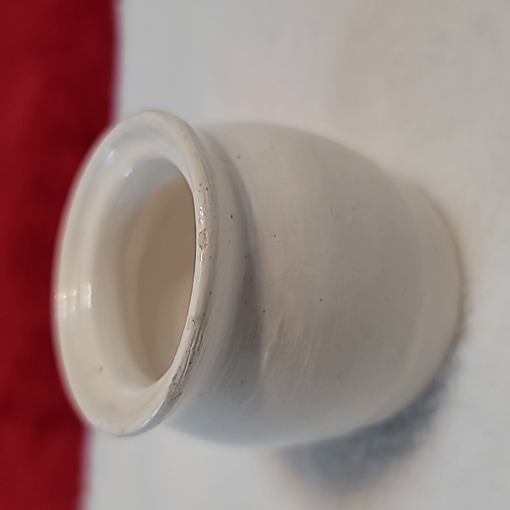 Wide Mouth Miniature Vase Pottery Marked P.Q.